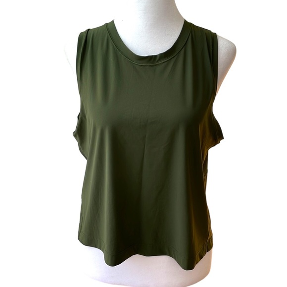 Athleta Tops - Athleta Evergreen Cropped Mesh Back Crewneck Muscle Tank Top Size Small